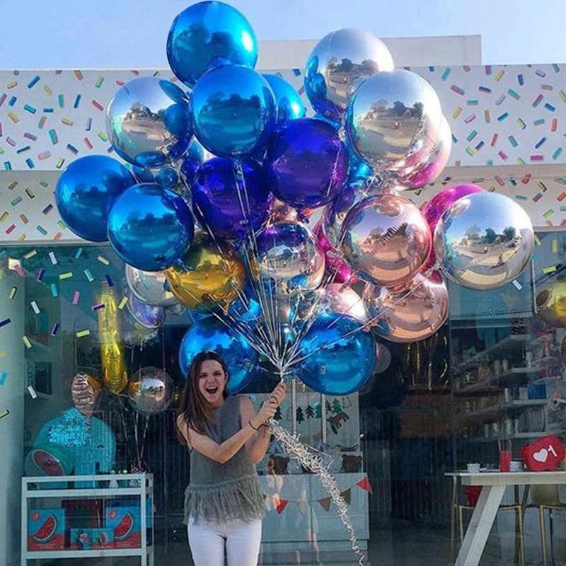 1Pc 18/22/32Inch 4D Perfect Round Foil Balloon Rose Gold Christmas Helium Decor Air Birthday Wedding Party Ballons Balls | Дом и сад