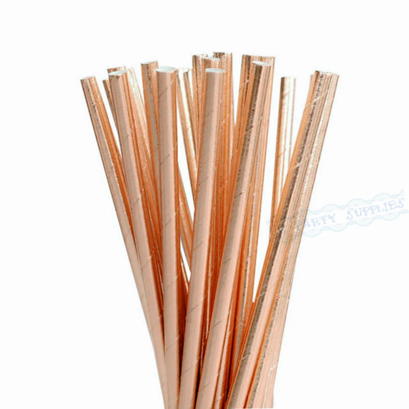 Одноразовая посуда из розового золота 24 набора|Одноразовая для вечеринок| |