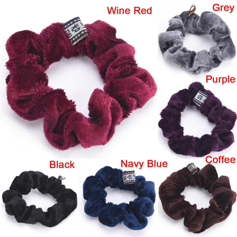 

1Pc Girls Head Bands new Fashion Women Velvet Hair Scrunchies Elastic Spring Hair Bands Ties Ponytail Holder Hair Accessories