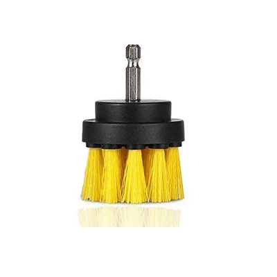 Yellow 2 inch 3 шт., щетка для скруббера, щетка для чистки поверхностей ванной комнаты, ванна, плитка для душа, затирка, беспроводная щетка для скраба, набор для чистки дрели - Цвет: Yellow 2 inch