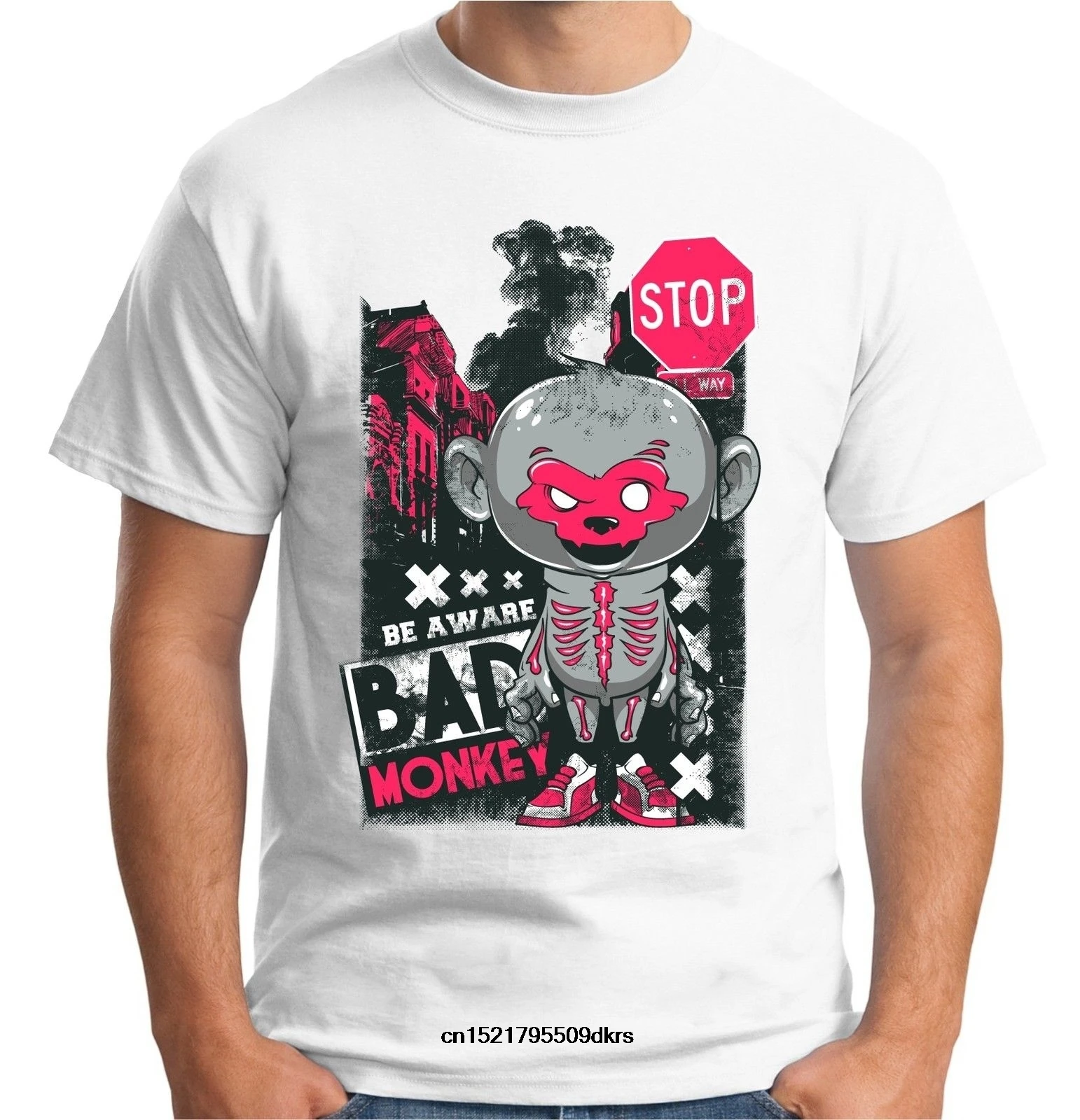 Возьмите Для мужчин футболка s плохая обезьяна озорной зла шимпанзе предстоятель
