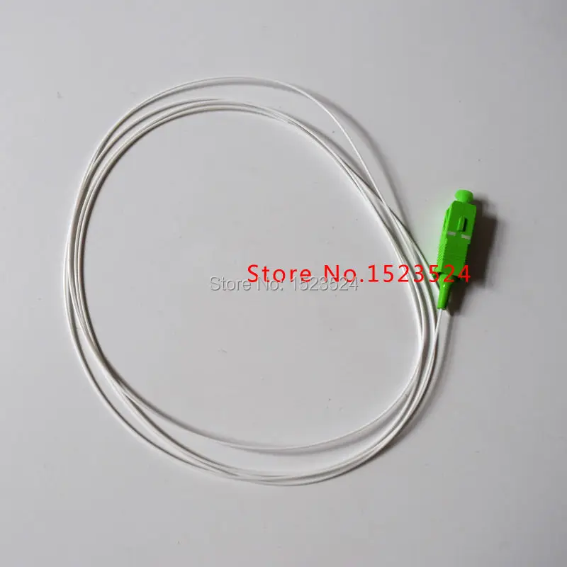 

Free Shipping 50pcs/lot White Color SM SX PVC 0.9mm 1.5 Meters SC/APC Fiber Optic Pigtail SC/APC Fiber Optic Pigtail