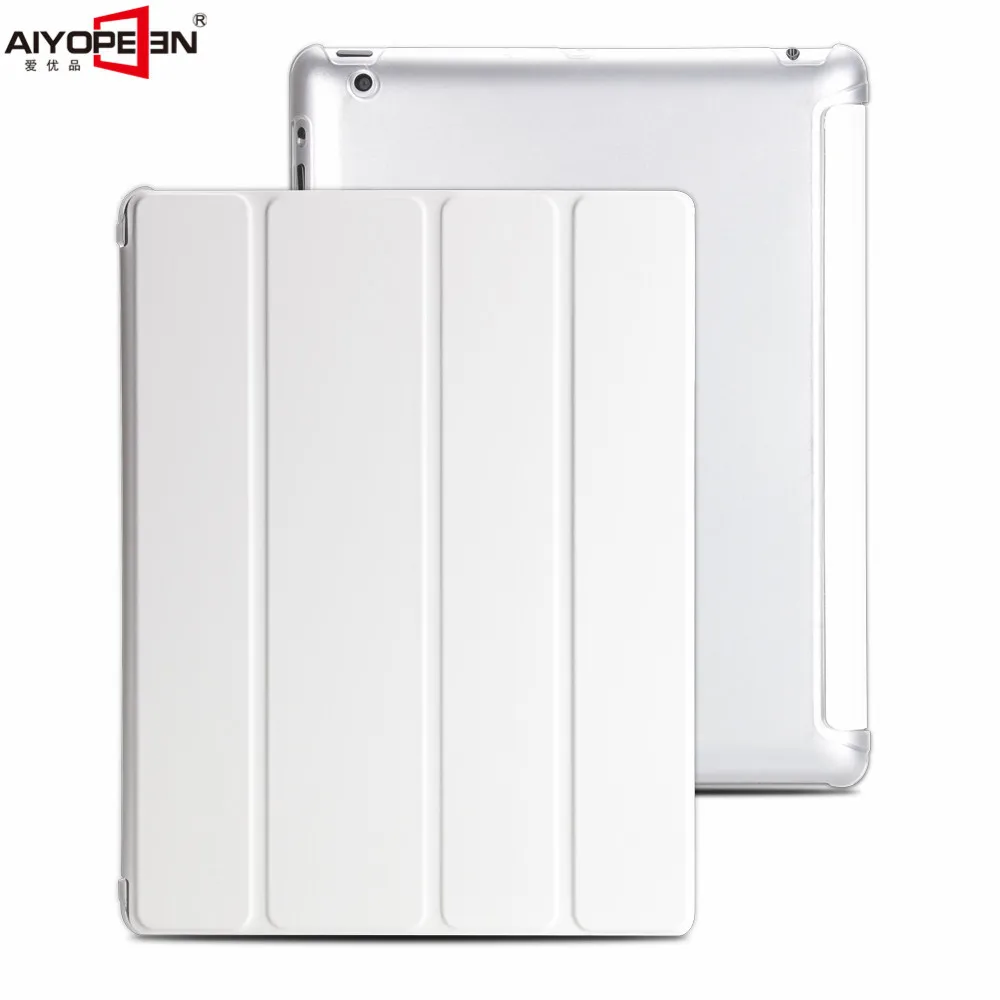 Чехол для Apple iPad 2/3/4 aiyopeen ультра тонкий из искусственной кожи с откидной крышкой чехол на заднюю панель из ТПУ Magentic смарт-чехол для iPad 2/3/4 A1430 A1460 - Цвет: Белый