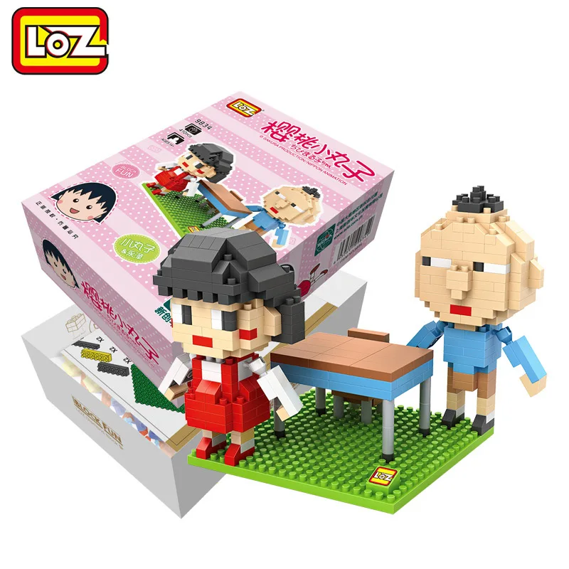 Chibi Maruko Чан 4 Стили По Выбору Сцены Edition Микрочастиц LOZ Строительные Блоки ABS Ранние