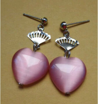 Женские серьги-гвоздики DYY 825 + с розовым опалом | Украшения и аксессуары