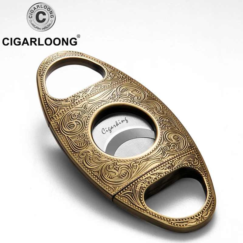 CIAGARLOONG ножницы для сигар металлический нож из нержавеющей стали с двойным