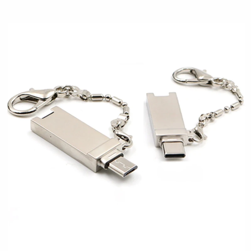 Kebidumei брелок Type C Micro USB OTG кардридер Мини карманный адаптер для карт памяти с