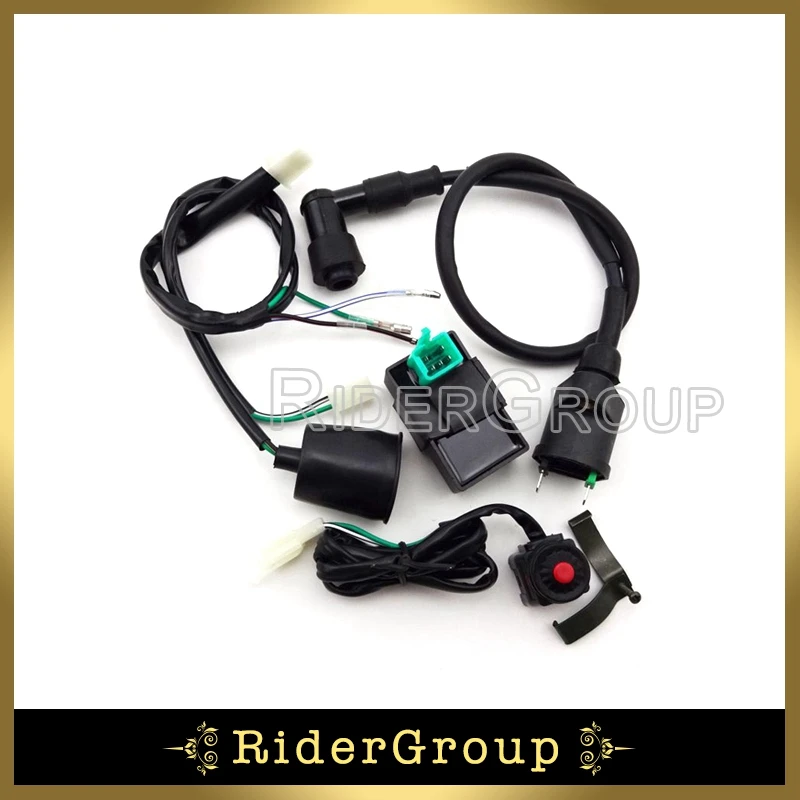 Велосипедная электропроводка Pit Dirt Loom Harness Kill Switch катушка зажигания AC CDI для 50 70 90