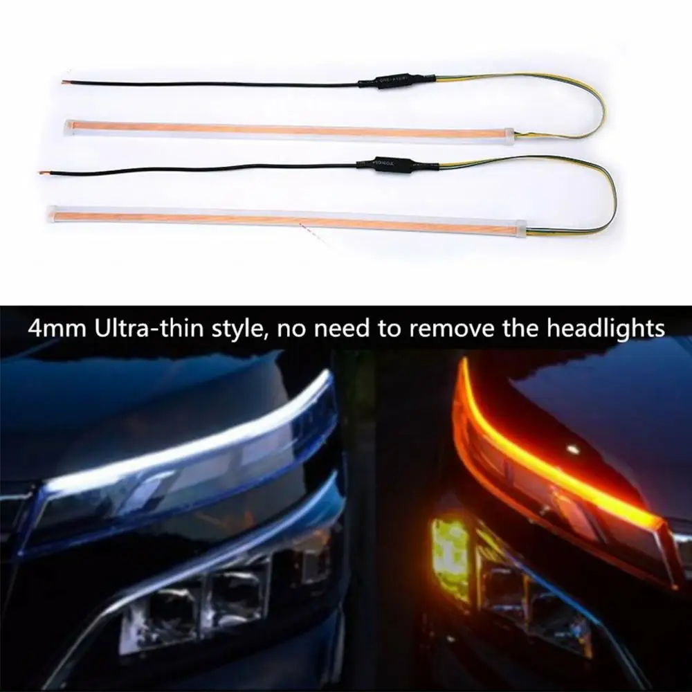 2 шт. ультратонкие Автомобильные светодиодные дневные ходовые огни|Передние