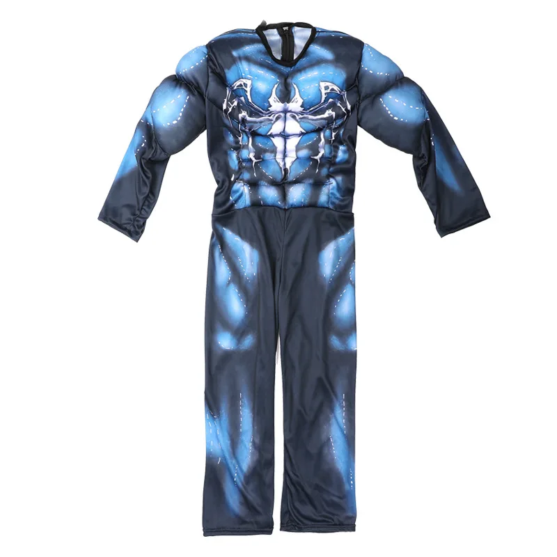 Мускул черный симбиотический Веном супергероя паука Косплей Костюм для детей