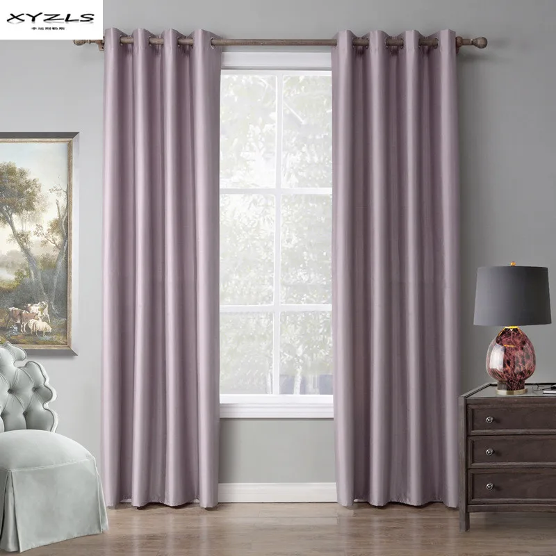 XYZLS Современные однотонные занавески из полиэстера для гостиной