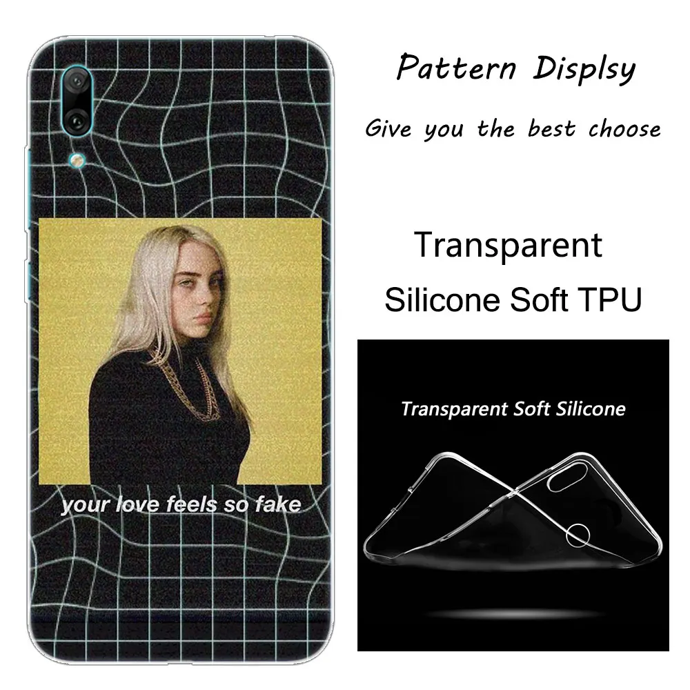 008 Горячая Billie Eilish Мягкий силиконовый чехол для телефона huawei mate 10 20 Lite Pro Enjoy 9S Y9 Y7 Y6 Y5 Pro Модный чехол - Цвет: 008