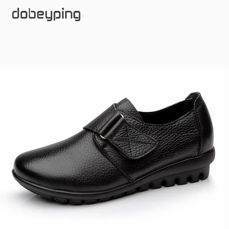 Женские повседневные туфли из натуральной кожи на плоской подошве с пряжкой