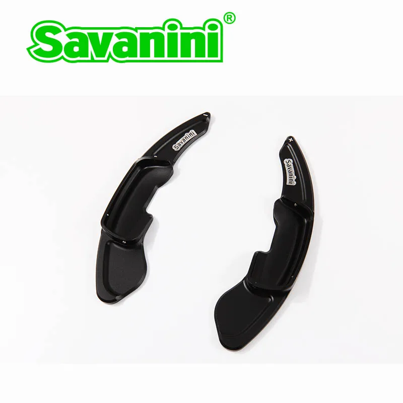 Черный Savanini 2 шт. алюминиевый руль DSG Shift Paddle Shifter расширение для Lexus GS250 GS350 Авто Стайлинг стикер бесплатно - Цвет: Черный