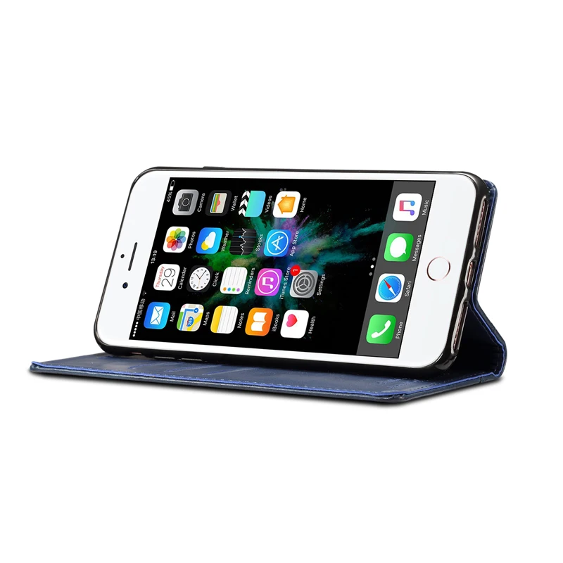 Новое поступление роскошный откидной Чехол YASOKO для iPhone 7 8 кожаный чехол кобура с