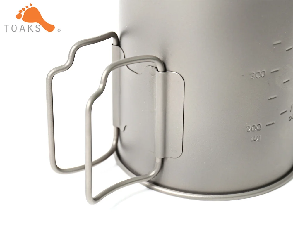 Кружка из чистого титана TOAKS POT 750 Ультралегкая уличная кружка с крышкой и