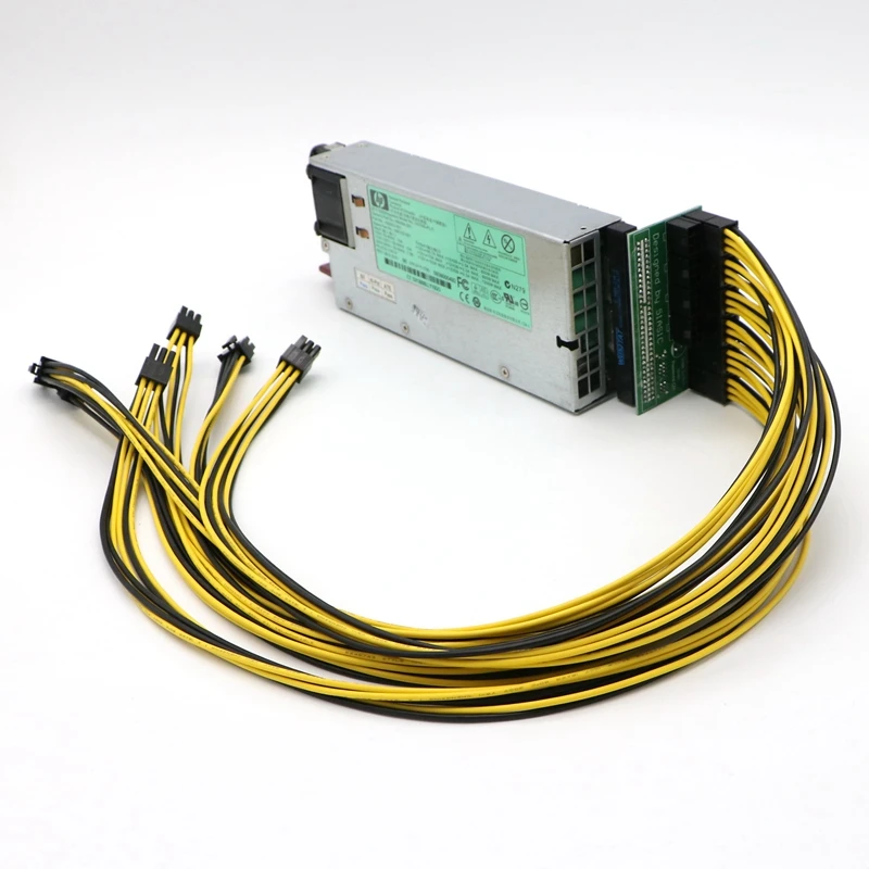 Коммутационная плата для сервера блока питания PCI-E 6Pin с 10x разъемом майнинга