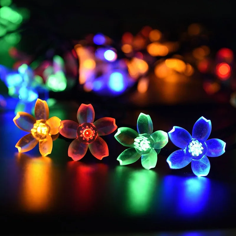 Multicolor 3 м, 6 м, 10 м, сказочный сад, цветение, Рождественские огни, AA батарея для внутреннего, наружного, домашнего газона, патио, вечерние, праздничные украшения - Испускаемый цвет: Multicolor
