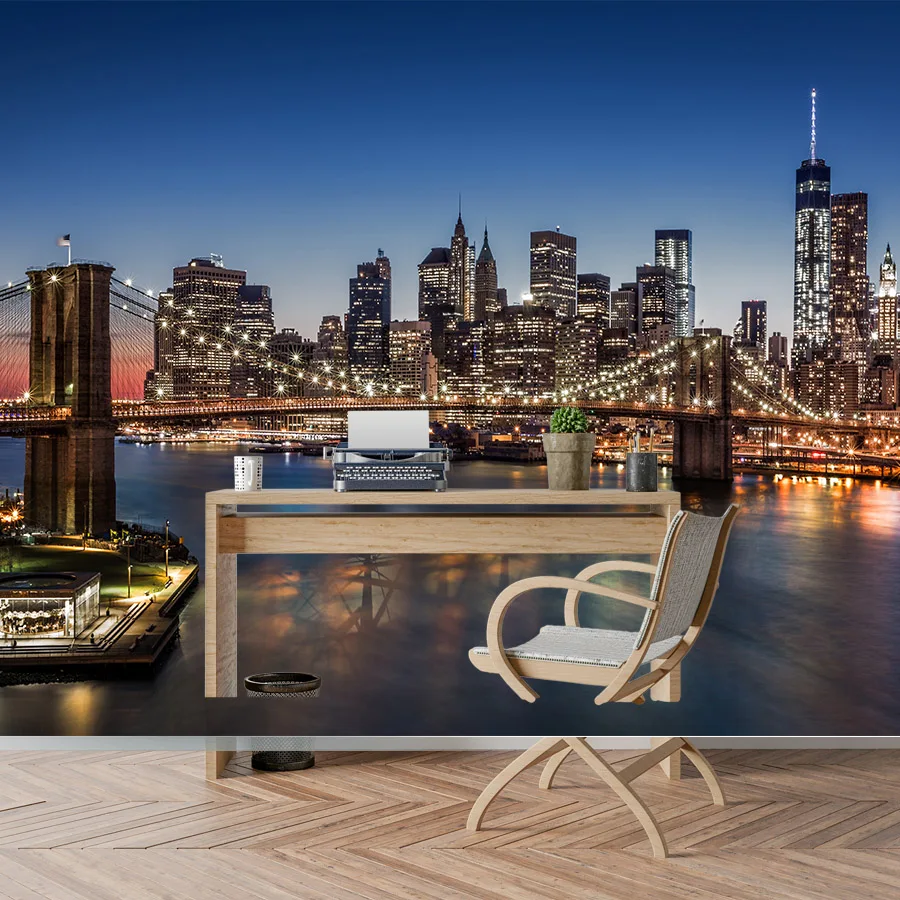 ShineHome настенная бумага s для стен 3 d гостиная спальня NYC Skyline City здание фон кафе