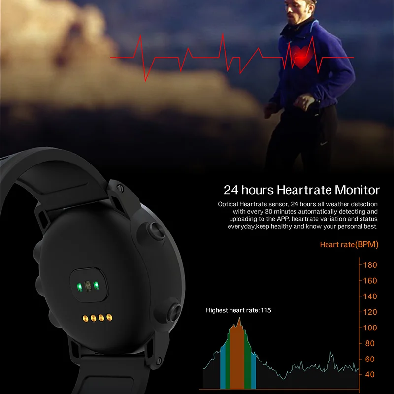 XGODY UW80 gps трекер Спорт на открытом воздухе Смарт часы для IOS Android Шагомер монитор