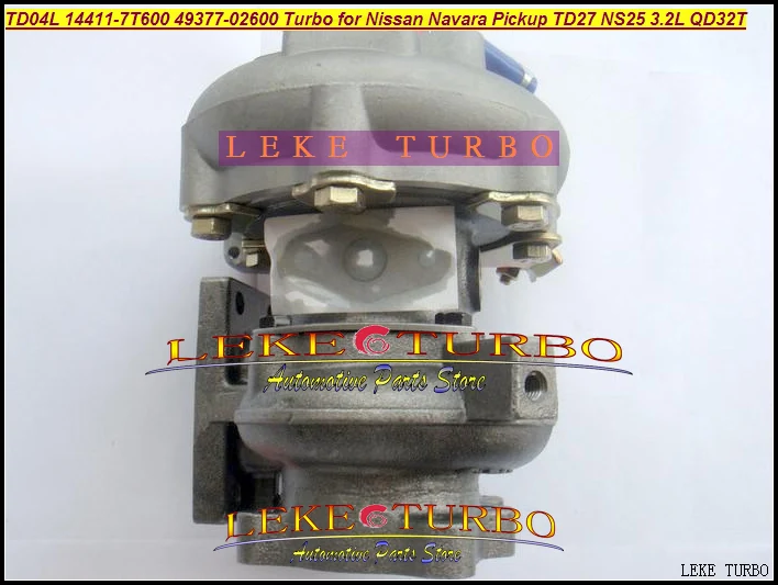 Бесплатная доставка турбо TD04L 14411 7T600 49377 02600 144117T600 для Nissan Navara пикап D22 TD27 NS25 QD32 QD32T