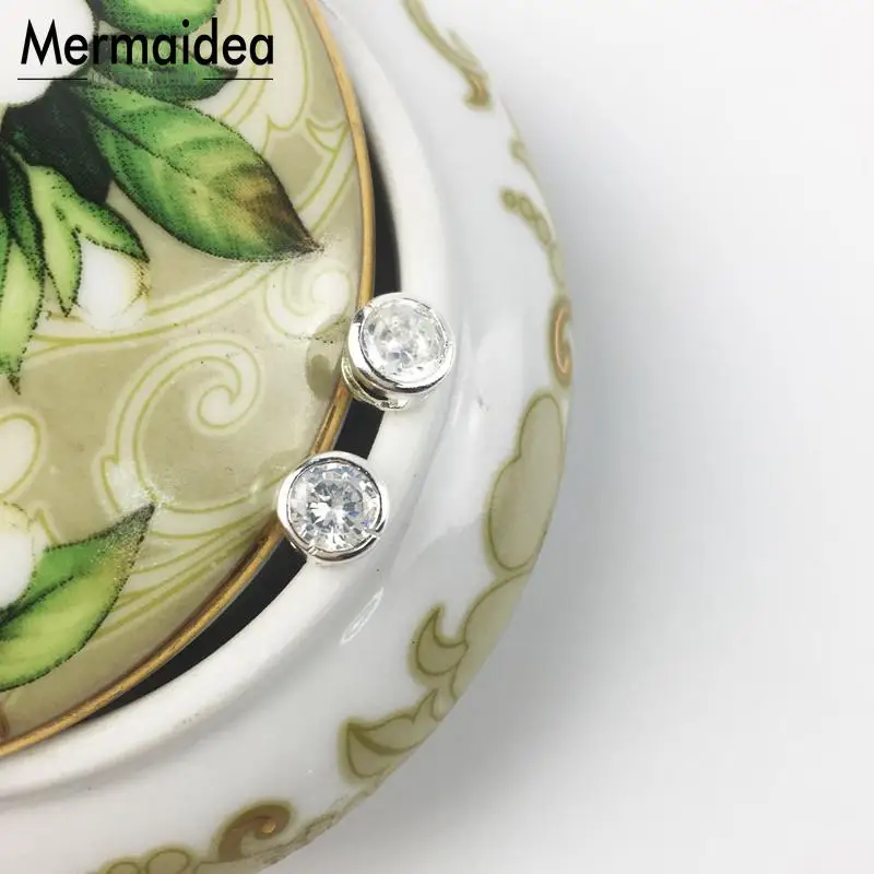 Круглые серьги гвоздики с кристаллами новинка 2020 Модная бижутерия модный