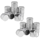 100 мл серебристый алюминиевый круглый бальзам для губ, жестяная банка для хранения, контейнеры с прозрачной крышкой для Salves, Cosmetic, упаковка свечей из 20