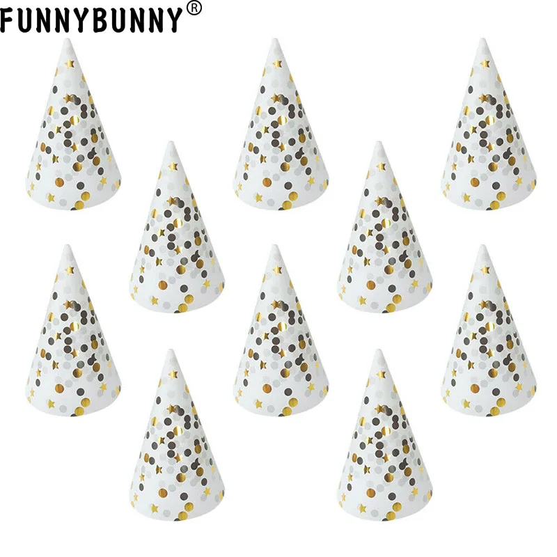 FUNNYBUNNY 3 шт в горошек шляпы для вечеринки детей взрослых украшения свадьбы дня