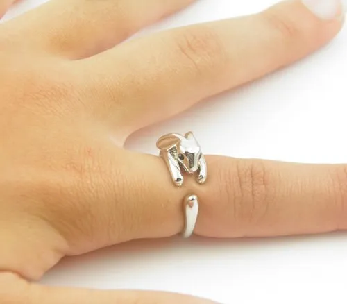 Женское винтажное Латунное изящное кольцо в виде кролика|knuckle ring|ring rabbitring knuckle |