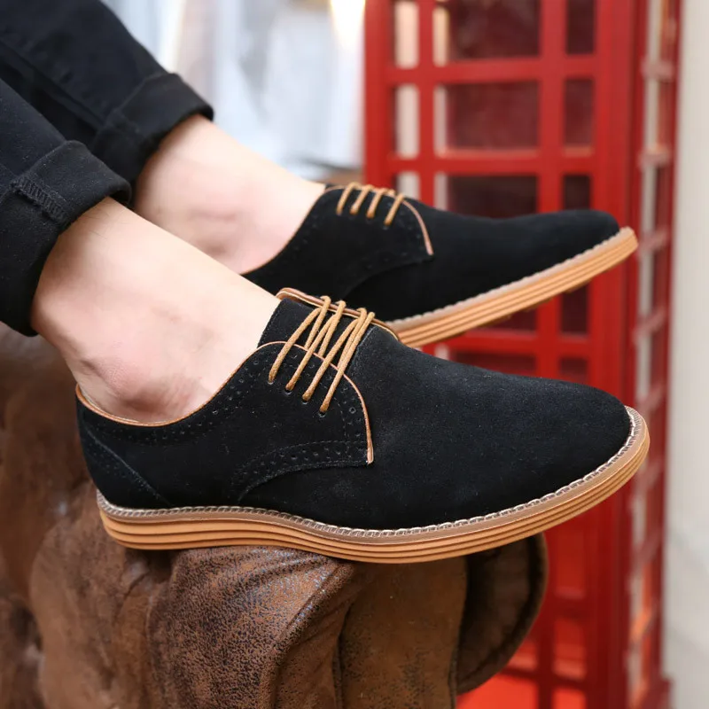 Мужская повседневная обувь модная замшевая дышащая брендовая мужская на плоской