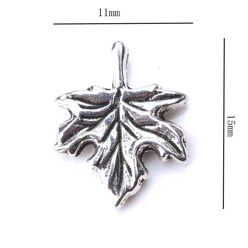 10 шт./лот подвеска с Кленовым листом античный серебряный лист Подвеска сделай сам