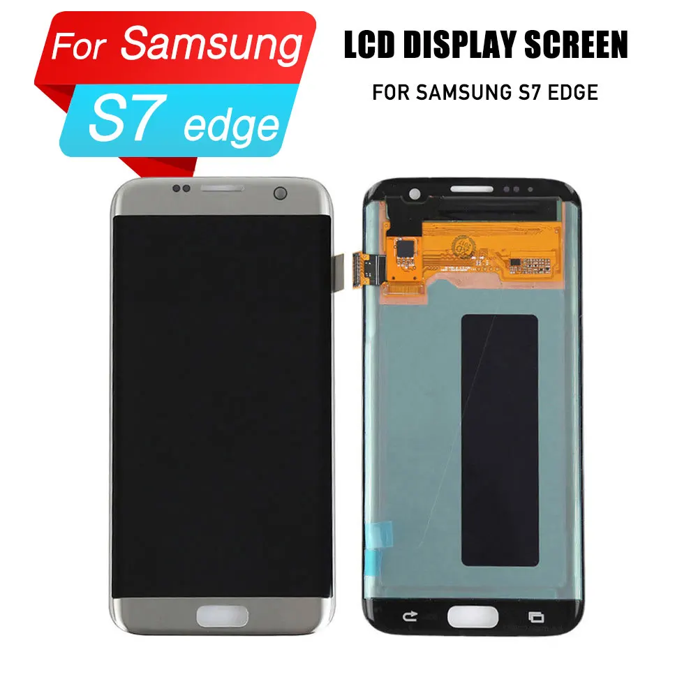 Замена ЖК дисплея для samsung galaxy s7 EDGE дисплей дигитайзер экран сборка g935f lcd|Экраны