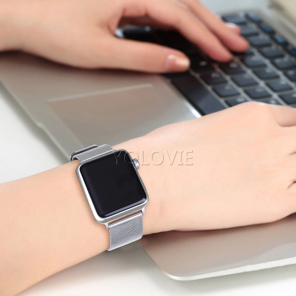 Metal Loop Stainless Steel iWatch Band With Classic Buckle Replacement Strap for Apple Watch Series 5/4/3/2/1 38 42 40 44mm | Аксессуары