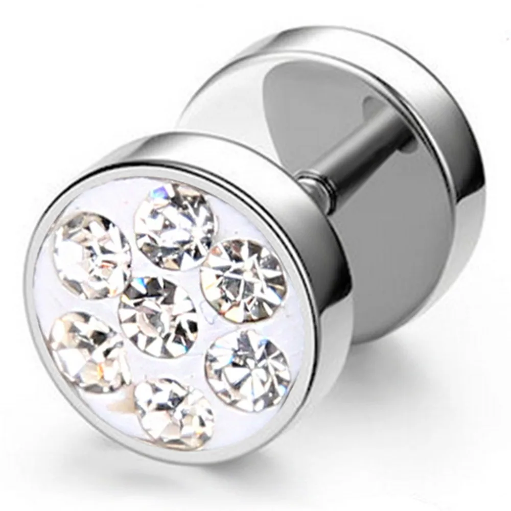 1 пара Мода хирургические Сталь серебро ушные штанги для Для женщин мужчин