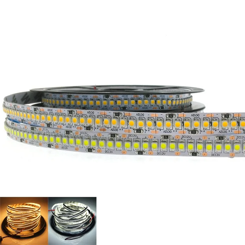 Светодиодная лента 2835 SMD DC 12 В 240 светодиодов/м или 120 Водонепроницаемая IP65 IP20
