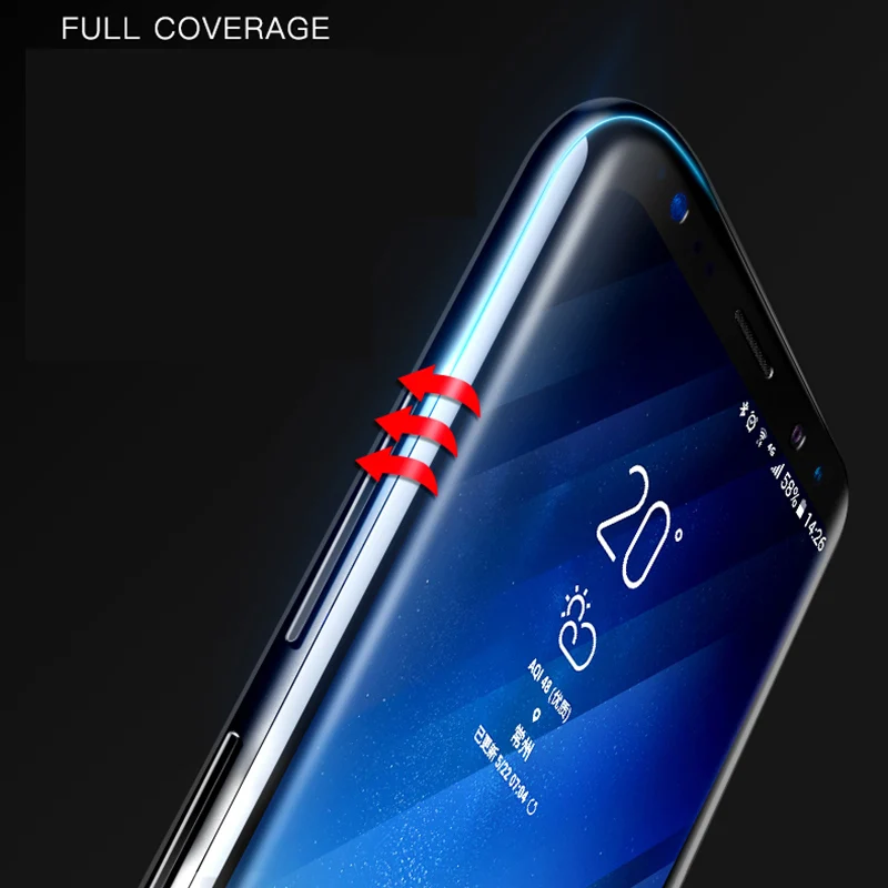 Bfollow 5D Передняя пленка Аврора задняя крышка для Samsung Galaxy S8 S9/Plus Мягкий Экран
