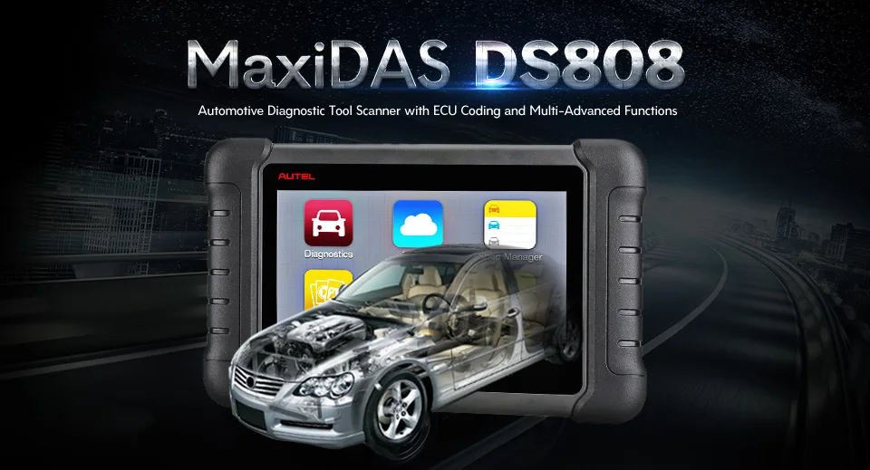 Autel MAXIDAS DS808 OBD2 сканер OBDII OBD 2 Авто диагностический сканер инструмент TPMS программируемый ключ программист Maxisys MS906