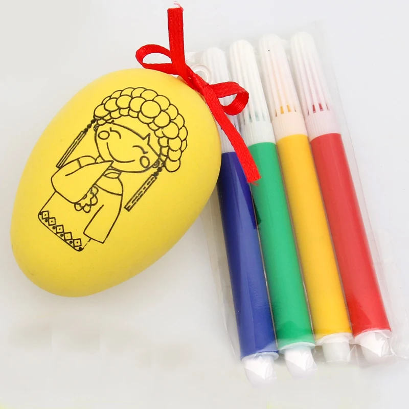 Детские DIY пасхальные яйца ручной росписью мультфильм творческие шаблоны