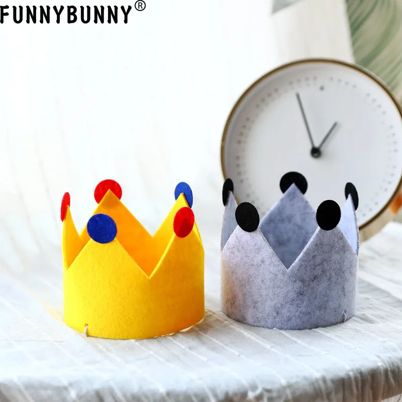 FUNNYBUNNY/утолщенная фетровая шляпа с короной для вечеринки детская шапка на день