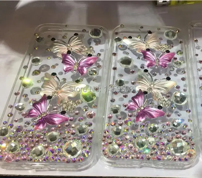 Чехол для iphone X XS Max XR 5 5S SE 6 6s 7 8 Plus с бабочкой и стразами |