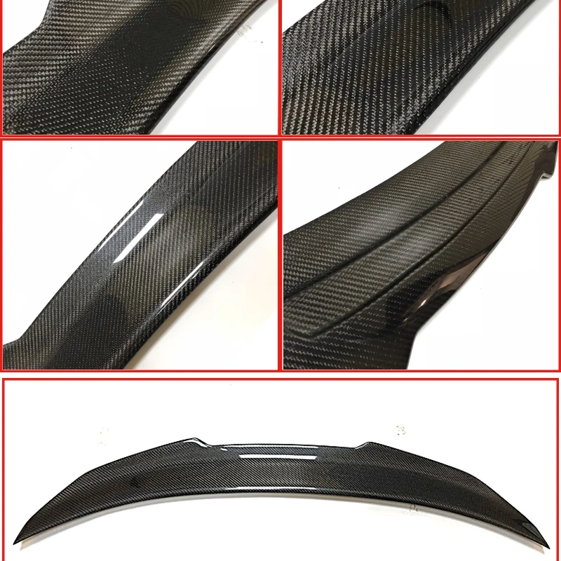Для BMW 4 серии F83 M4 Спойлер Кабриолет Купе PSM Стиль Карбоновое Волокно Черный Задний Крыльчатый Снаряд 440i 430i 428i 420i 14 дюймов вкл.