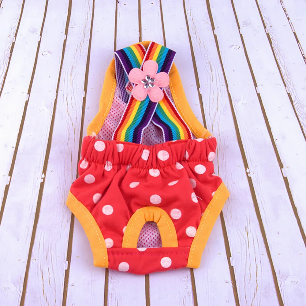 Шорты в горошек для собак гигиенические физиологические штаны моющиеся женские