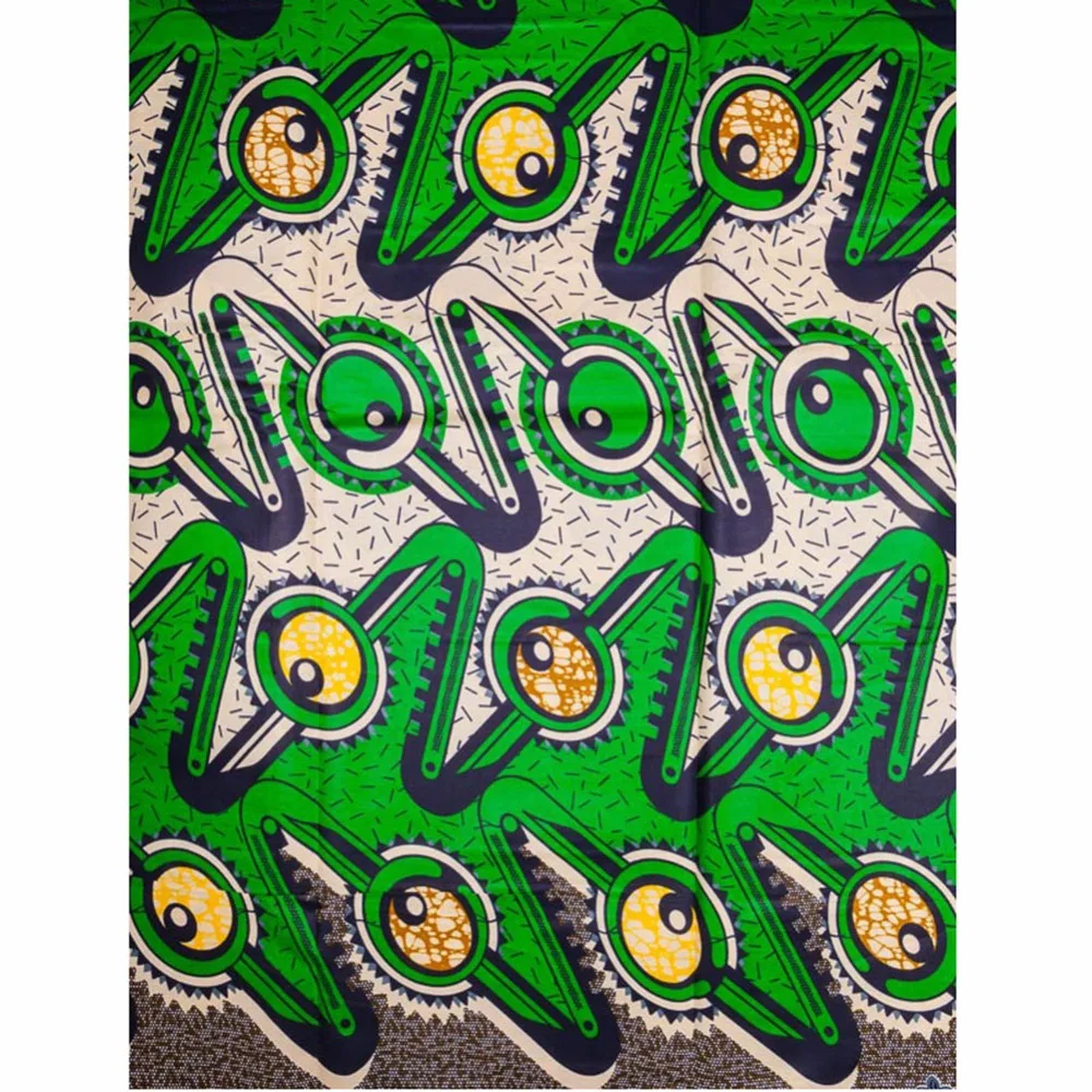 Этническая ткани реальный Воск бежевый зеленый круг Дизайн для свадьбы rw166483|ethnic