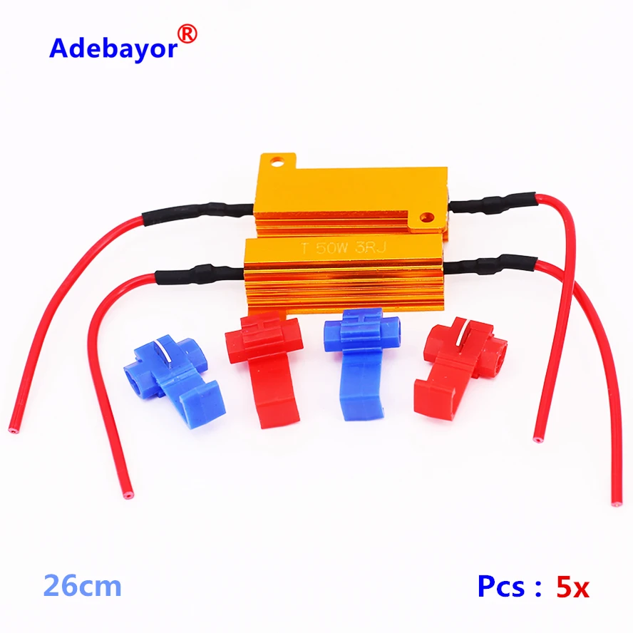 5 шт. Автомобильные светодиодные лампы для указателей поворота 50 Вт 3 ом|led bulb for