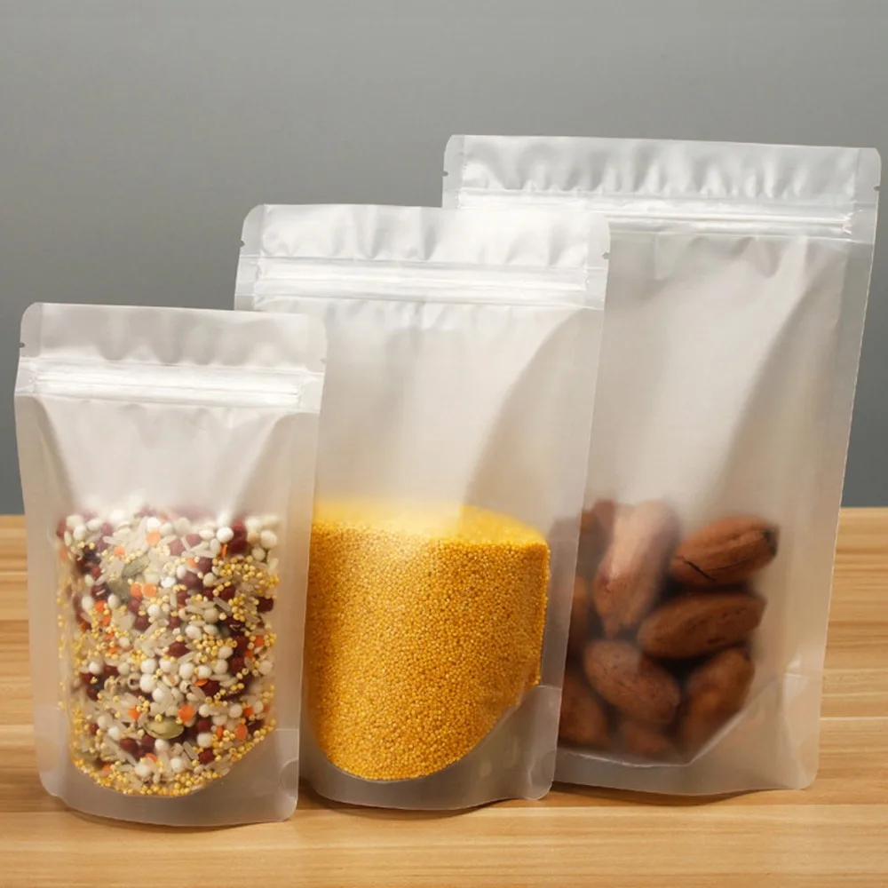 Матовые полностью прозрачные мешочки с застежкой молнией матовые пакеты для