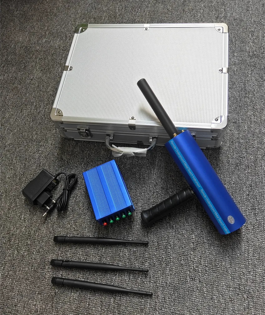 New Blue Enhanced Signal Three Antennas Remote Location AKS Remote Locator Underground Metal Detector Treasure Finder