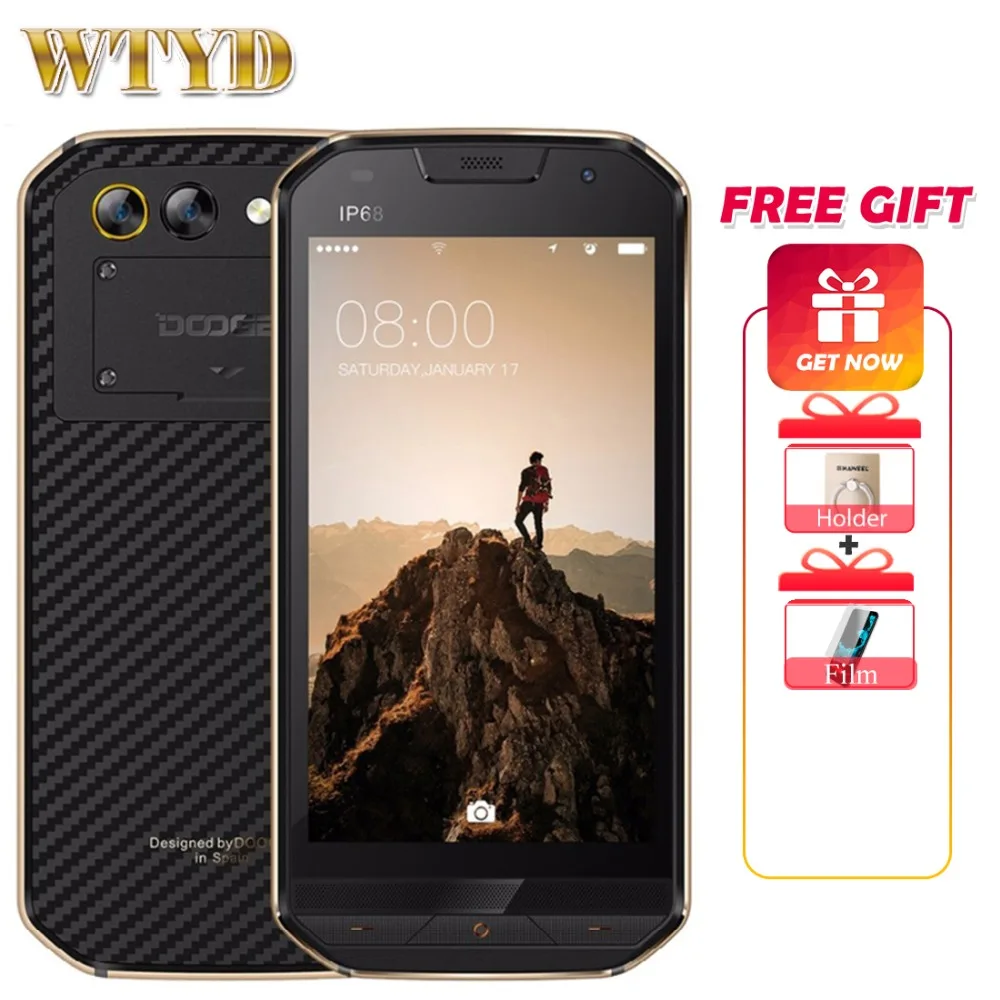 DOOGEE S30 IP68 водонепроницаемый смартфон 2 ГБ 16 Android 7 0 MTK6737 Четырехъядерный 4G
