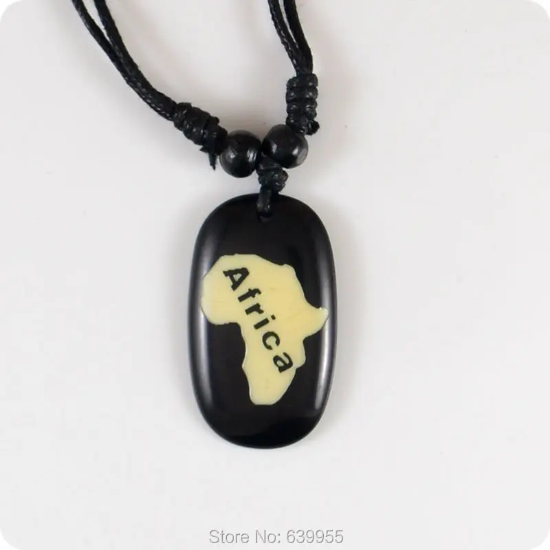 Африка Карта смолы резной кулон ожерелье Модные ювелирные изделия|jewelry pendant