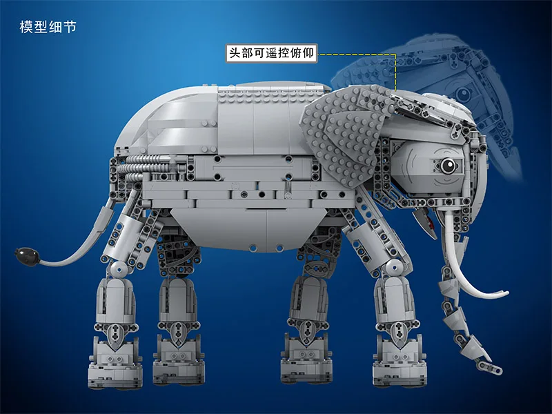 Winner 7107 Technic creaters 1542 шт. креативный Радиоуправляемый пульт дистанционного управления слон животное электрические строительные блоки игрушки для детей