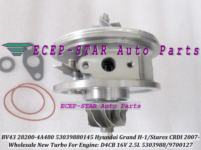 Картридж Turbo CHRA BV43 28200 4A480 53039880145 53039700145 для HYUNDAI H 1 грузоподъемность путешествий 2007